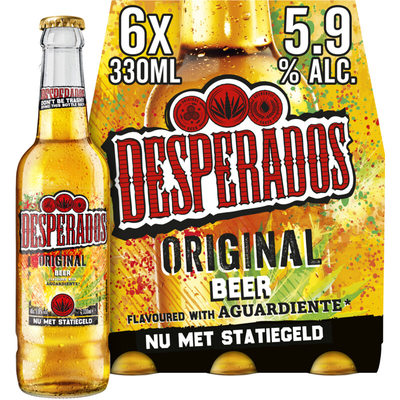 Desperados Original Bier 6-Pack 6x 330ml - Tequila Flavoured Beer | Nachtwinkel Brabant
